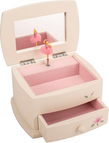 Cottage Garden Ballerina Cream 7.5 x 5.8 MDF Wood and Velvet Musical Jewelry Box Plays Tune Swan Lake in Saudi Arabia