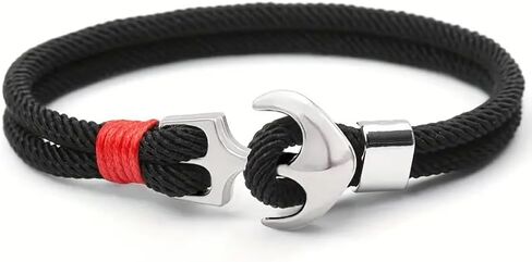 Nautical Anchor Braided Bracelet, Multi - Color Rope Handmade Jewelry for Men & Women in Saudi Arabia