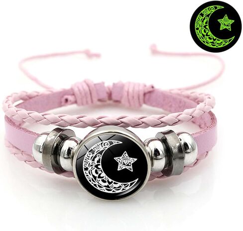 Luminous Sun and Moon Bracelets for Couples Luminous Braided Bff Bracelets Couple Bracelet Love Gift for Him & Her in Saudi Arabia