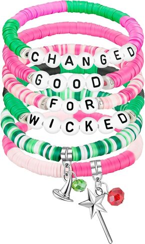 Galinda & Elphaba Friendship Matching Bracelets, Movie Witch Matching Bracelets Natural Stone Hat-Crown Best Friend BFF Bracelets Jewelry Gifts for Fans in Saudi Arabia