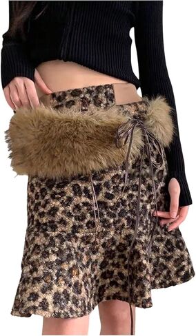 Floerns Women's Faux Fur Tie Waist Wide Belt Vintage Leather Belts for Jeans Dresses in Saudi Arabia