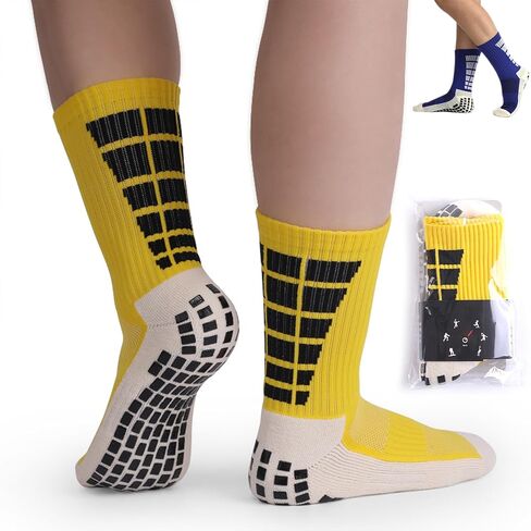 TeenFighter 1/3/6 Pairs Men's Grip Soccer Socks Non Slip with Silicone - Thick Cushioned Women Socks, Breathable for Sports in Saudi Arabia