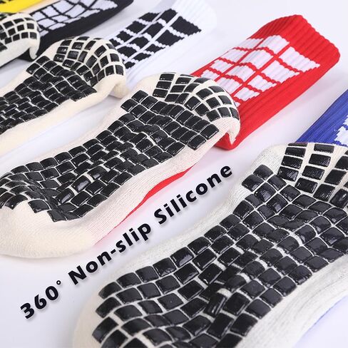 TeenFighter 1/3/6 Pairs Men's Grip Soccer Socks Non Slip with Silicone - Thick Cushioned Women Socks, Breathable for Sports in Saudi Arabia