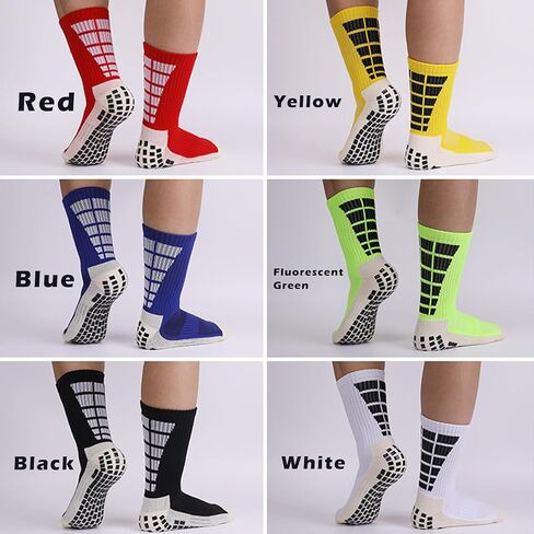 TeenFighter 1/3/6 Pairs Men's Grip Soccer Socks Non Slip with Silicone - Thick Cushioned Women Socks, Breathable for Sports in Saudi Arabia