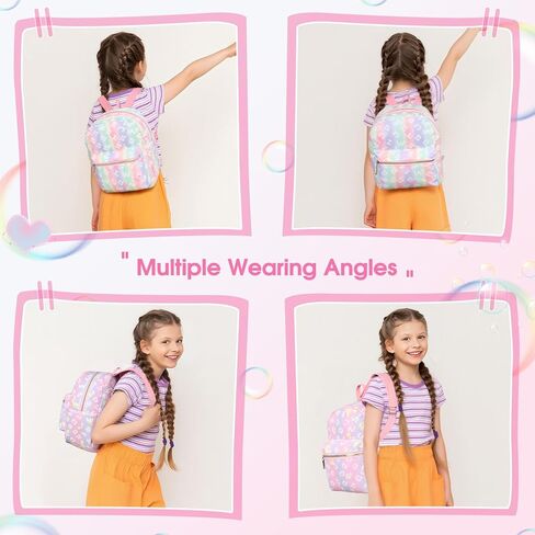 Dance Bag and BackPack Set for Girls, 2PCS Ballet Sport Gym Duffle Overnight Travel Cute Bags for Dancers, Girls, Teens, Student Athletes (Pink Rainbow) in Saudi Arabia