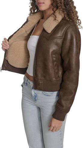 Levi's womens Faux Shearling Western Bomber in Saudi Arabia