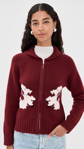 Tanner Fletcher Women's Wellington Poodle Zip-Up Sweater in Saudi Arabia