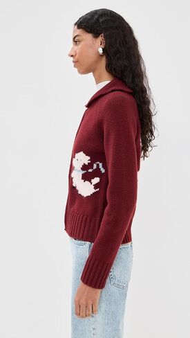 Tanner Fletcher Women's Wellington Poodle Zip-Up Sweater in Saudi Arabia