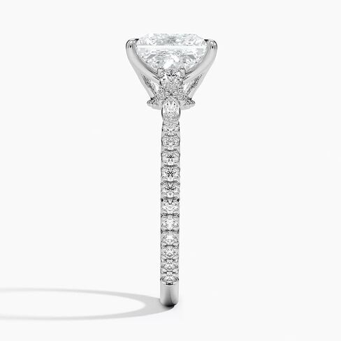 خاتم خطوبة زفاف من الذهب 1,2,3 قيراط معتمد من Princess Lab Grown Diamond (VS1 & VVS2) 10K 14K 18K للنساء خاتم مويسايتي مستوحى من الطبيعة هدية عيد الميلاد in Kuwait