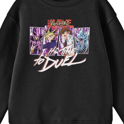 Bioworld Yu-Gi-Oh It's Time To Duel Crew Neck Long Sleeve Youth Black Sweatshirt in Saudi Arabia