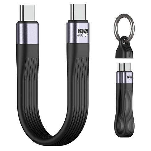 كابل MoKo USB C قصير 5 بوصة [40 جيجابت في الثانية، 240 واط، 8K@60 هرتز]، كابل USB4 متوافق مع واجهة Thunderbolt 4/3، كابل USB-C إلى USB-C بقدرة 240 واط لجميع أجهزة USB-C، كابل USB-C قصير يدعم OTG شاشة 8K in Kuwait