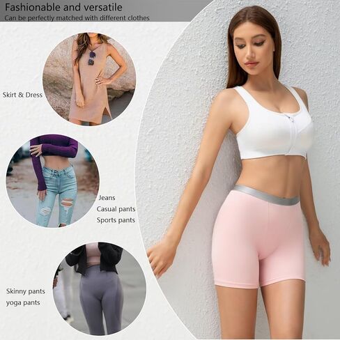 moonlight elves Womens Boxer Briefs Panties, Cotton Comfortable Boy Shorts Underwear, Boxers Underwear For Ladies 4 Pack in Saudi Arabia