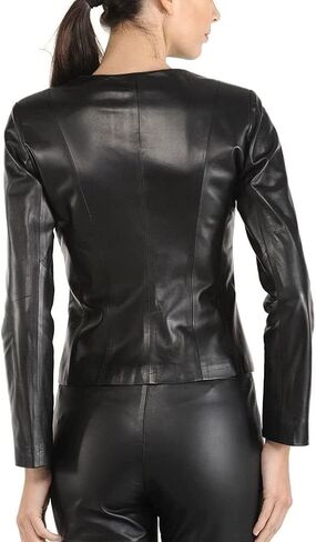 LL LEATHER LOVERS Women's Lambskin Leather Bomber Biker Jacket in Saudi Arabia