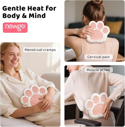 NEWGO Microwavable Unscented Heating Pad for for Women and Kids, Moist Heat Warm Hot Compress for Period Cramps, Stress Relief, Cute Soft Plush Heating Pad, Gift for Kids & Adults with Washable Cover in Kuwait