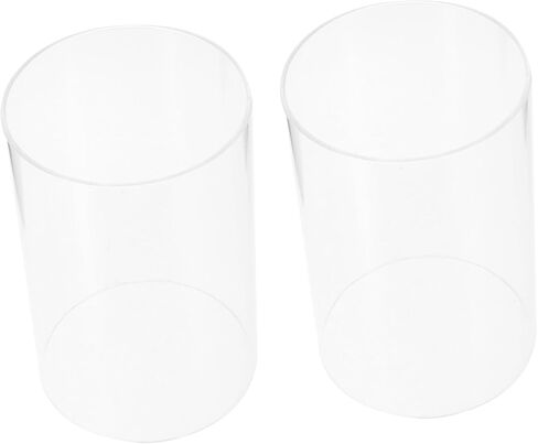 2 قطعة حامل شموع زجاجية أغطية شموع شفافة للشموع العمودية مادة زجاجية لديكور المنزل حفلات الزفاف والمناسبات الخاصة in Kuwait