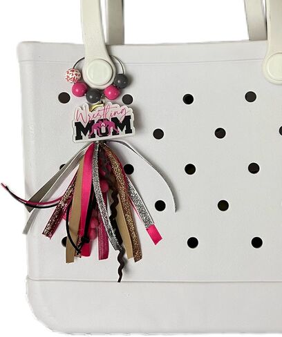 Women Baseball Mom Charms for Bogg Bag Accessories,Baseball Accessories Tassel Charm Decor For Backpack Handbag Tote Rubber Beach Bag,Gifts For Mom Women Teen Girls Boys in Saudi Arabia
