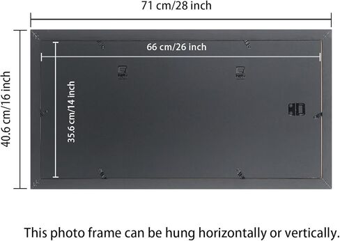 14x26 Panoramic Photo Frame Black Solid Wood Picture Frame 14x26 inch Painting Frame Poster Frame (S23B1426) in Saudi Arabia