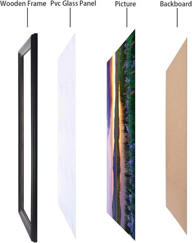 14x26 Panoramic Photo Frame Black Solid Wood Picture Frame 14x26 inch Painting Frame Poster Frame (S23B1426) in Saudi Arabia