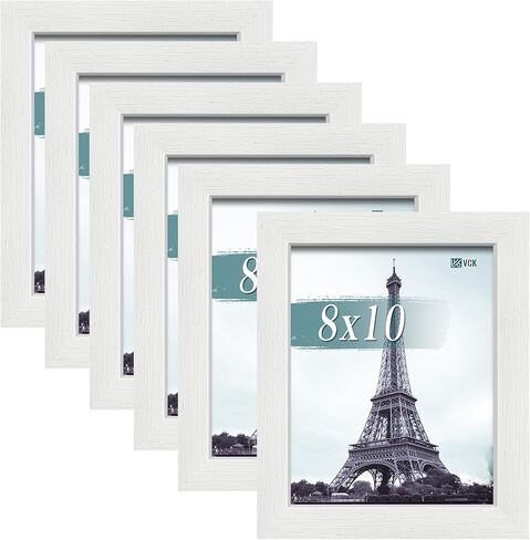 إطارات ملصقات VCK مقاس 24 × 36 مجموعة سوداء مكونة من 6 قطع، إطار صورة خشبي عريض الحواف، صور عائلية متعددة الاتجاهات، مطبوعات مكتبية، فن الاستوديو/المعرض، سلسلة حبيبات خشبية، تعليق على الحائط in Kuwait