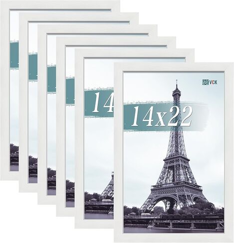 إطارات ملصقات VCK مقاس 24 × 36 مجموعة سوداء مكونة من 6 قطع، إطار صورة خشبي عريض الحواف، صور عائلية متعددة الاتجاهات، مطبوعات مكتبية، فن الاستوديو/المعرض، سلسلة حبيبات خشبية، تعليق على الحائط in Kuwait