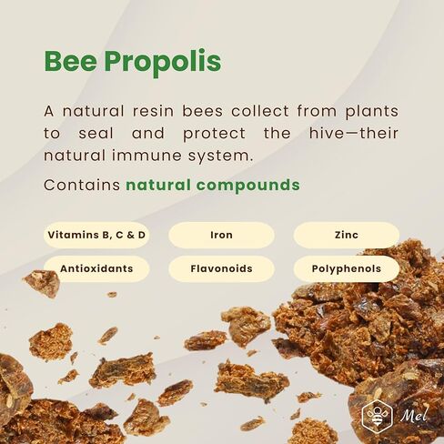 Propolis Throat Spray with Manuka Honey & Bee Propolis by Mel Honey, Soothing Throat Comfort, Immune Support, Gluten-Free, Alcohol-Free, Non-GMO, Keto, 1.01 fl oz in Saudi Arabia