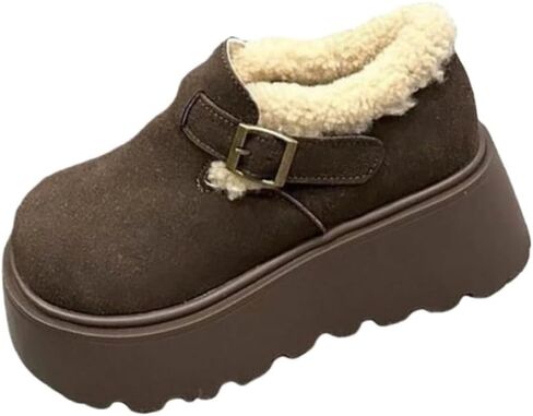 Women's Winter Thick and Warm Cotton Shoes - Thick Sole, Durable, Anti-Slip - Suitable for Outdoor Activities, Daily use and Commuting. in Saudi Arabia