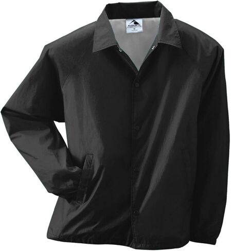 Augusta Sportswear Lined Nylon Coach's Jacket, 4XL, Black in Saudi Arabia