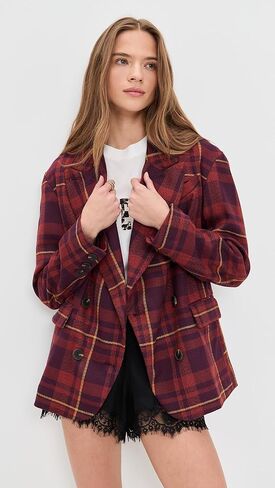 Free People Women's Dean Double Breasted Blazer in Saudi Arabia