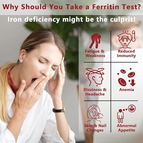 Iron Deficiency Test Kit – Accurate & Easy at-Home Test to Monitor Iron Levels, Suitable for Both Children and Adults（1Test） in Saudi Arabia