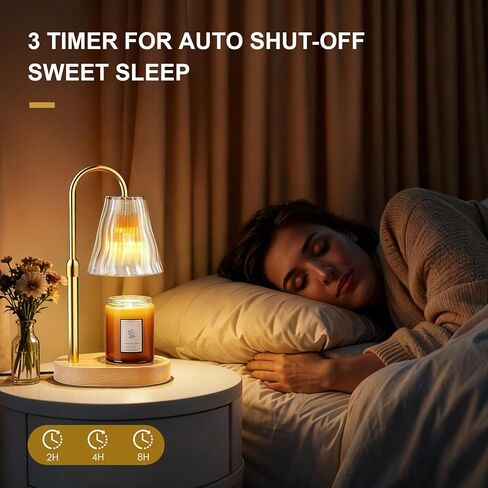 Candle Warmer Lamp with Timer Dimmer, Birthday Gifts for Women Mom Friend Sister, House Warming Gifts New Home Decor, Office Apartment Dorm Room Wax Melt Warmer for Jar Candles with 2 Bulbs in Saudi Arabia