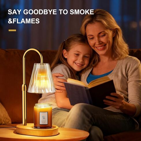 Candle Warmer Lamp with Timer Dimmer, Birthday Gifts for Women Mom Friend Sister, House Warming Gifts New Home Decor, Office Apartment Dorm Room Wax Melt Warmer for Jar Candles with 2 Bulbs in Saudi Arabia