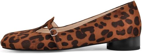 Women’s Mary Jane Flats Square Toe Low Block Heel Dress Shoes with Strap for Work Office Daily Wear in Saudi Arabia