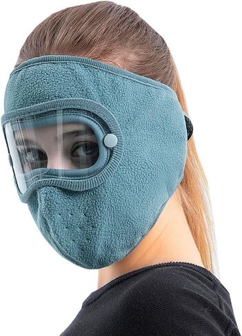 Balaclava Fleece Ski Mask for Men Women Warm Windproof Winter Face Mask with Goggles-Perfect for Cycling Hiking Outdoor in Saudi Arabia