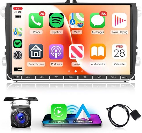 2G + 64G 9 بوصة Android 13 راديو ستيريو للسيارة Carplay لسيارة VW Passat Jetta Seat Golf Skoda Polo Tiguan Beetle، شاشة لمس Rimoody Android Auto GPS Navigation Bluetooth FM SWC كاميرا احتياطية in Saudi Arabia