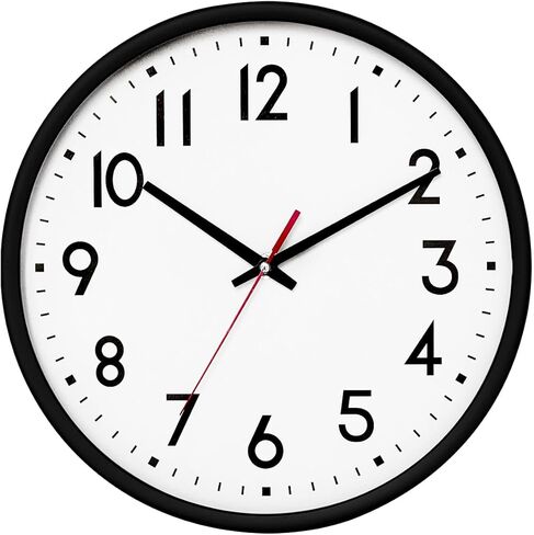 HZDHCLH Wall Clock Red,Silent Wall Clocks Battery Operated 8 Inch Modern Non Ticking Analog Clock Decorative for Kitchen Bedroom Living Room Office Classroom in Saudi Arabia