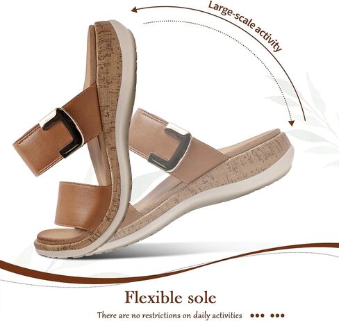 Littleplum Women Slides Sandals Arch Support Open Toe Slip on Sandals Soft Cushion Slippers Comfy Casual Summer Shoes for Walking,Beach,Travel in Saudi Arabia