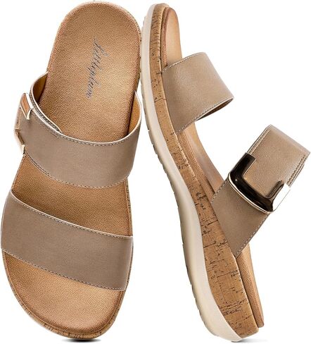 Littleplum Women Slides Sandals Arch Support Open Toe Slip on Sandals Soft Cushion Slippers Comfy Casual Summer Shoes for Walking,Beach,Travel in Saudi Arabia