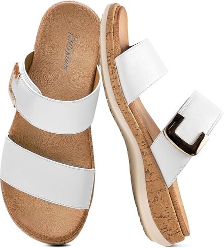 Littleplum Women Slides Sandals Arch Support Open Toe Slip on Sandals Soft Cushion Slippers Comfy Casual Summer Shoes for Walking,Beach,Travel in Saudi Arabia