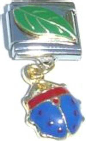 NewCharms Dangle Blue Ladybug Italian Charm in Saudi Arabia