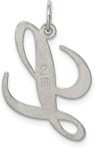 Sterling Silver Large Script Initial Letter L Charm in Saudi Arabia