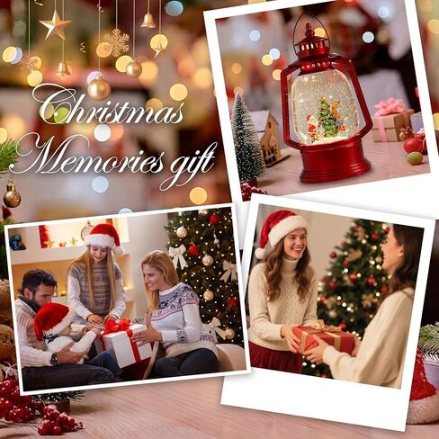 MUMTOP Christmas Snow Globe Lantern, Santa Christmas Lantern Snow Globe with Music Box and USB Powered & Battery Operated Glittering Water Lanterns for Christmas Home Holiday Decor and Gift in Saudi Arabia