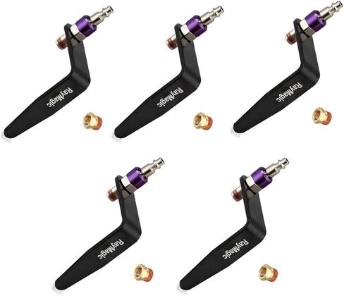 Steel Pneumatic Tool Rafter Hook 360° Swivel Hanger, Durable,Reusable Metal Organaizer Adjustable Easy Install Hooks with 1/4" Air Tool Swivel Fitting, for Air Nailer, 2-Piece, Purple in Kuwait
