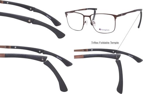Champion Chasex C02 Eyeglasses Men's Matte Dark Brown Full Rim Rectangle Shape 59mm in Saudi Arabia