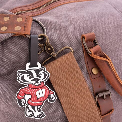 Desert Cactus University of Wisconsin Luggage Tag Badgers UW Madison Bag (PVC - Design D) (Pack of 2) in Saudi Arabia