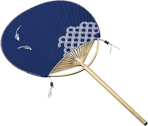 BESPORTBLE Japanese Pattern Fan Bamboo Round Fan Hand Circular Decorative Home Accessory in Saudi Arabia