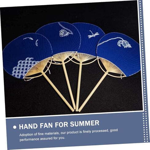 BESPORTBLE Japanese Pattern Fan Bamboo Round Fan Hand Circular Decorative Home Accessory in Saudi Arabia