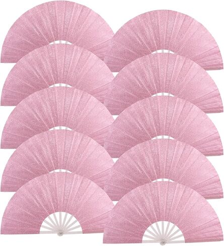 10 قطع من مروحة Rave الكبيرة القابلة للطي للرجال والنساء، مراوح تزيينية قابلة للطي، ملحقات رائعة، تستخدم للرقص، والحفلات، وحفلات الزفاف، ومهرجان الموسيقى، والديكورات (أزرق ملكي لامع) in Kuwait