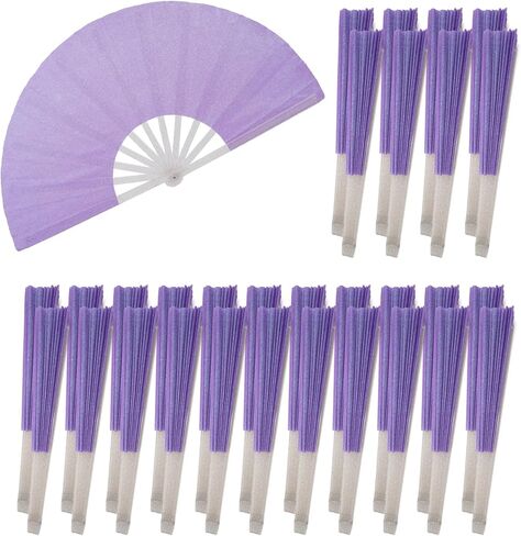 10PCS Large Handheld Rave Folding Fan for men/women,Foldable Decorative Fans,rave accessories,Used for Dance,Parties,Wedding,Music Festival, Decorations (Glitter Royal Blue) in Saudi Arabia
