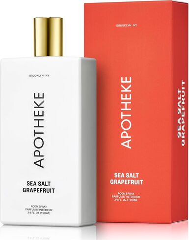 بخاخ معطر جو للحمام وغرفة النوم من أبوثيكي (نجيل الهند الأبيض) - بخاخ غرفة معطر بالزيت العطري - مزيل الروائح الكريهة للأثاث المنزلي - الكتان القطني والوسادة وبخاخ القماش in Kuwait