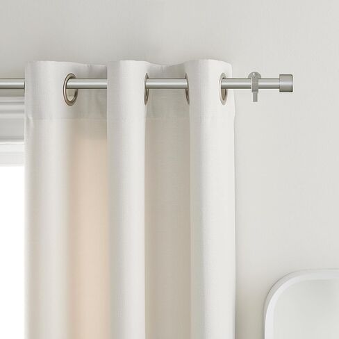 Universal Curtain Rod Brackets, Set of 3 – Nickel, Heavy-Duty Steel, Easy No-Drill Installation with Anchors & Hardware in Saudi Arabia